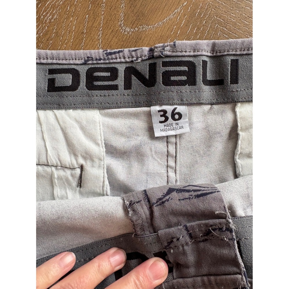 Denali Mens Gray Tropical Palm Tree Sailboat Print Chino Shorts Size 36 Stretch - Picture 5 of 9